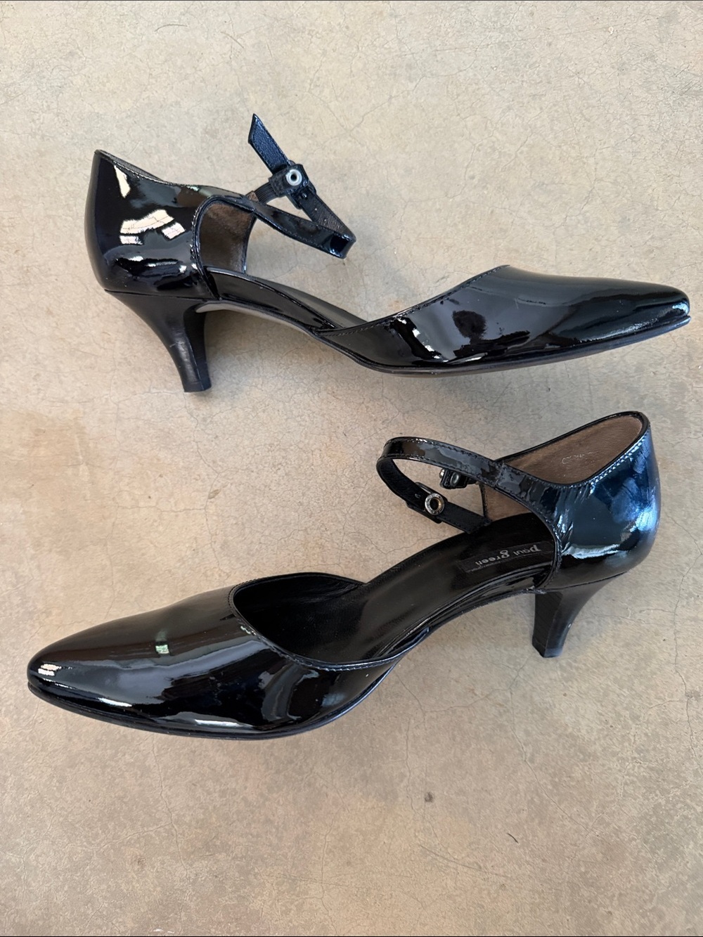 Paul Green heels size 5.5 Black Patent Mary Jane Kitten - Picture 4 of 11